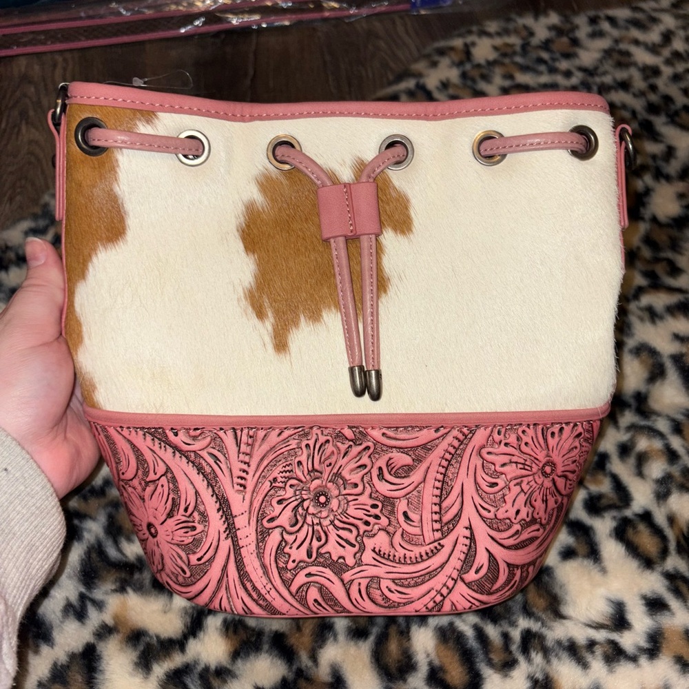 Montana West Pink and Brown Shoulder Bag